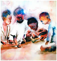 south african artist razak awofeso paintings