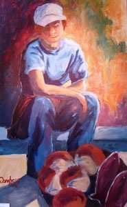 south african artist Sann Van Den Berg paintings